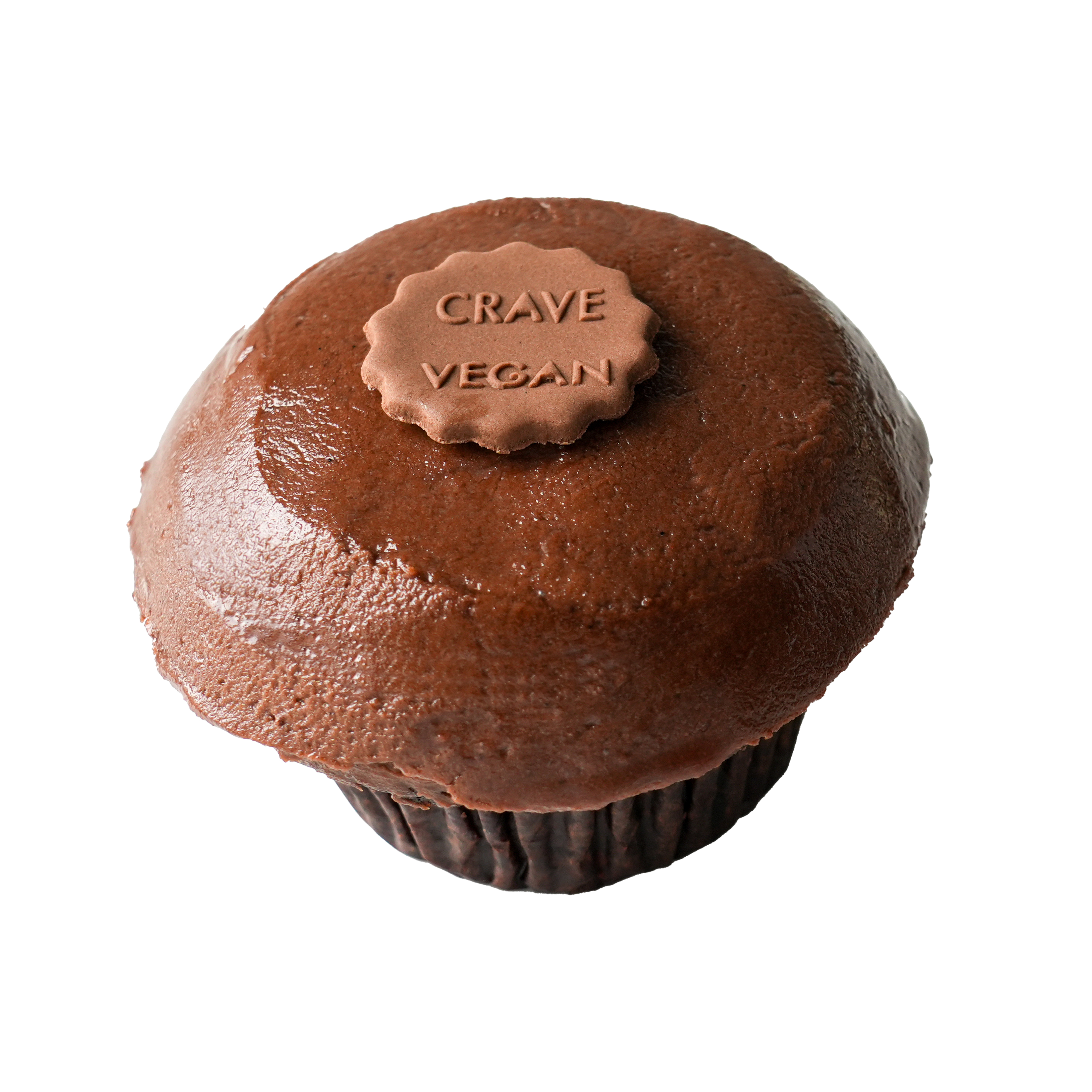 We bake our cupcakes fresh daily. (Shown: Vegan Dark Chocolate cupcakes.)