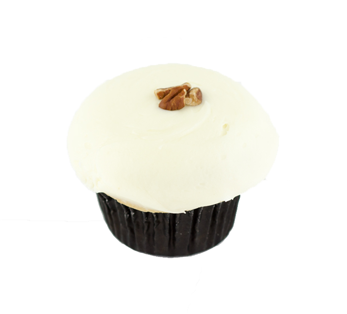 We bake our cupcakes fresh daily. (Shown: Hummingbird cupcakes.)