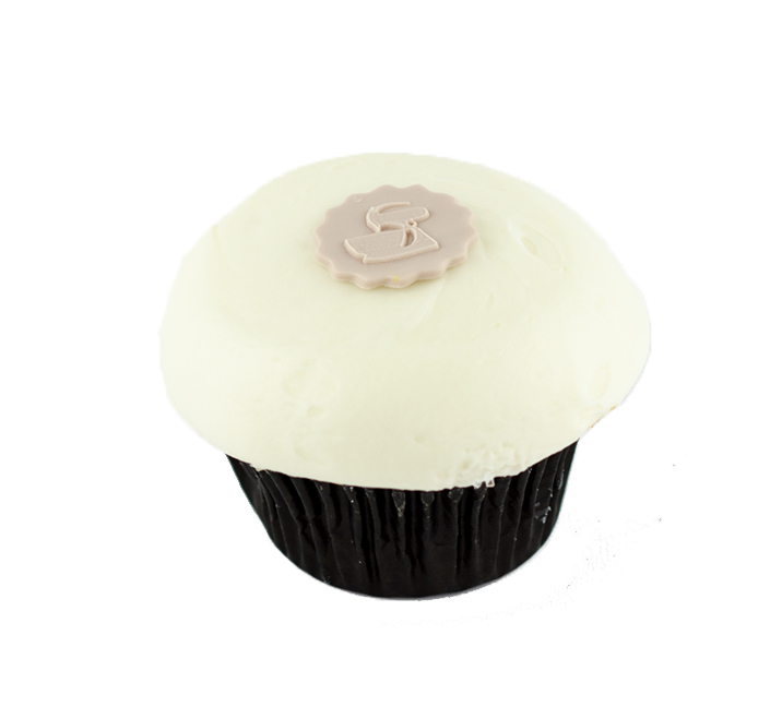 We bake our cupcakes fresh daily. (Shown: Italian Cream Cupcake cupcakes.)