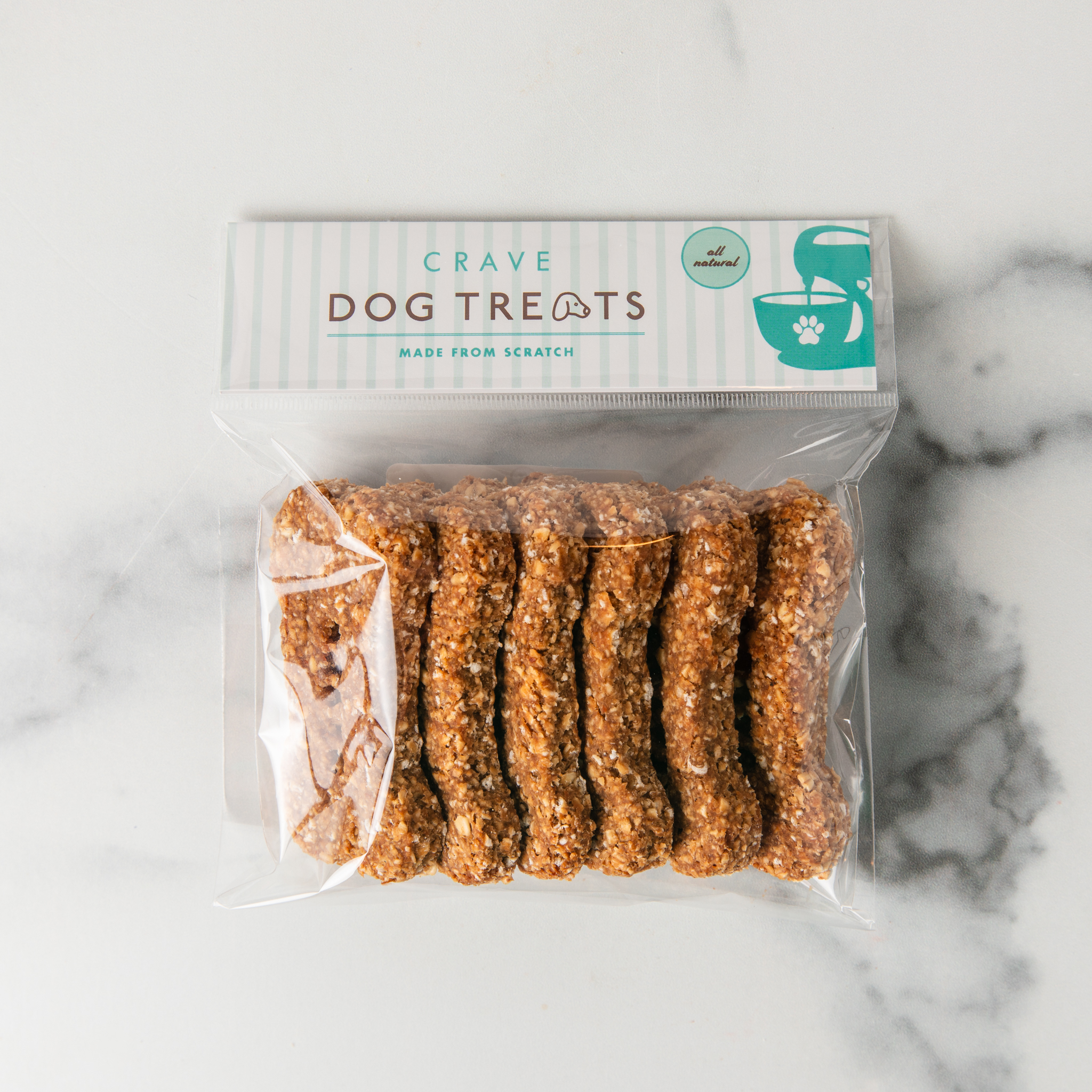 We bake our cupcakes fresh daily. (Shown: CRAVE Dozen Doggie Treats cupcakes.)